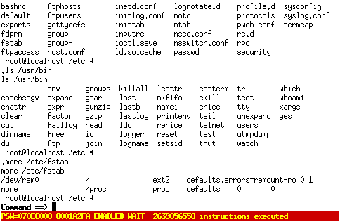 Linux/390 running on Hercules/x86